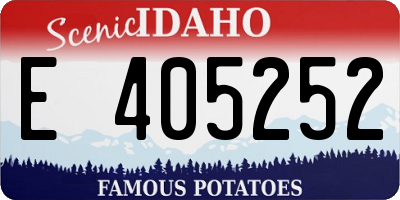 ID license plate E405252