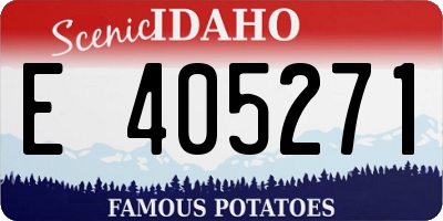 ID license plate E405271