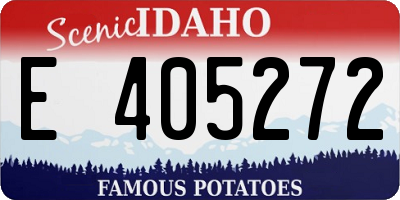 ID license plate E405272