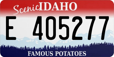 ID license plate E405277