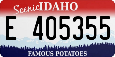 ID license plate E405355