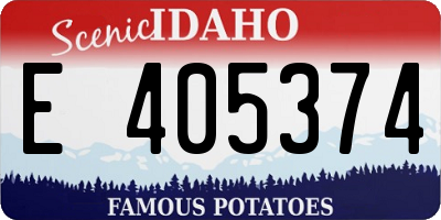 ID license plate E405374