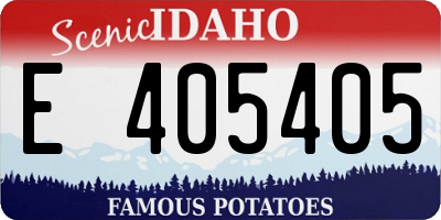 ID license plate E405405