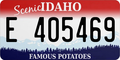ID license plate E405469