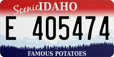 ID license plate E405474