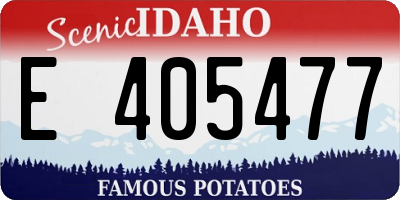 ID license plate E405477