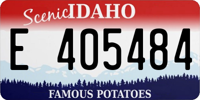ID license plate E405484