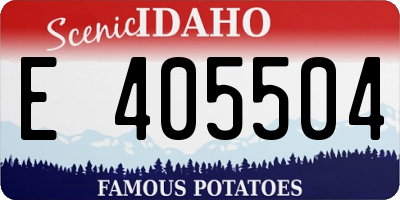 ID license plate E405504