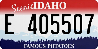 ID license plate E405507