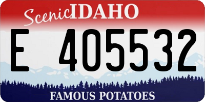 ID license plate E405532