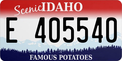 ID license plate E405540