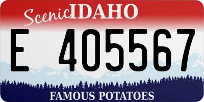 ID license plate E405567