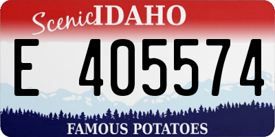 ID license plate E405574