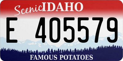 ID license plate E405579