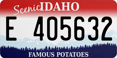 ID license plate E405632