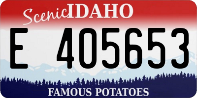 ID license plate E405653