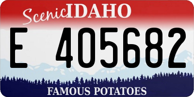 ID license plate E405682