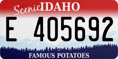 ID license plate E405692