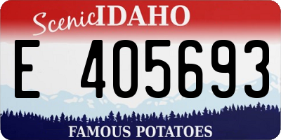 ID license plate E405693