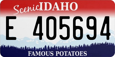 ID license plate E405694