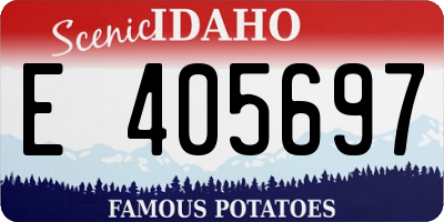 ID license plate E405697