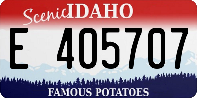 ID license plate E405707