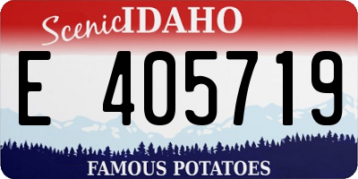 ID license plate E405719