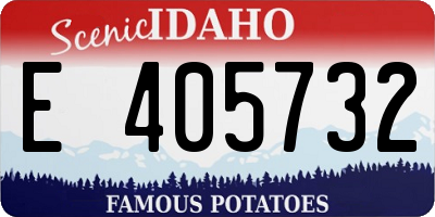 ID license plate E405732