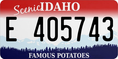 ID license plate E405743