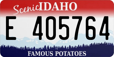 ID license plate E405764