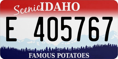 ID license plate E405767