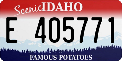 ID license plate E405771