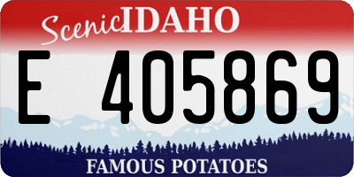 ID license plate E405869