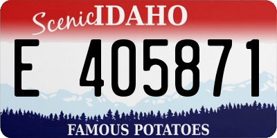 ID license plate E405871