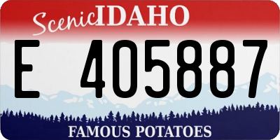 ID license plate E405887