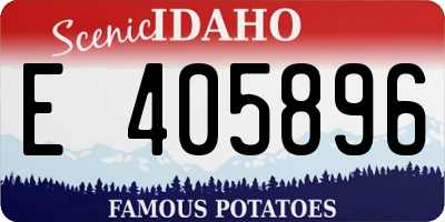 ID license plate E405896