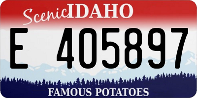 ID license plate E405897