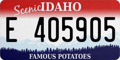 ID license plate E405905