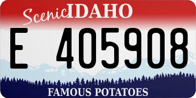 ID license plate E405908