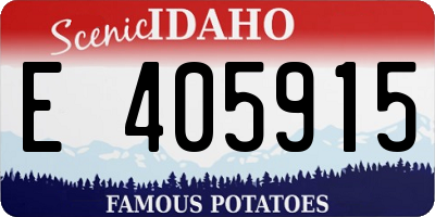 ID license plate E405915