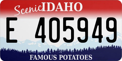 ID license plate E405949