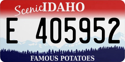 ID license plate E405952