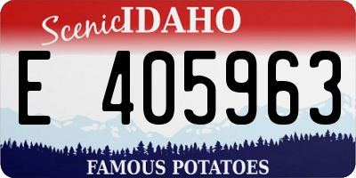 ID license plate E405963