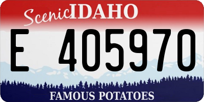 ID license plate E405970