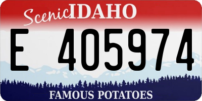 ID license plate E405974