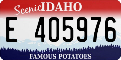 ID license plate E405976