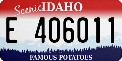 ID license plate E406011