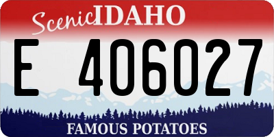 ID license plate E406027