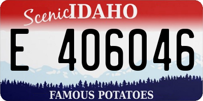 ID license plate E406046