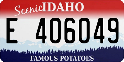 ID license plate E406049